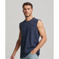 Camiseta sin Mangas Vintage Logo Bordado de SUPERDRY