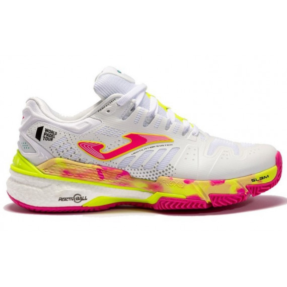Zapatillas Joma T.slam Lady 2202 Blanco Fucsia  JOMA PADEL