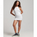 Vestido sin Mangas Code Logo Essential de SUPERDRY