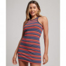 Vestido Logotipo Vintage Stripe Racer de SUPERDRY