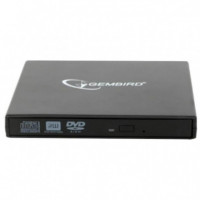 Regrabadora Externa DVD GEMBIRD Dual USB Black