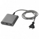 Askstorm Cargador USB 40W Gris Osc IKEA