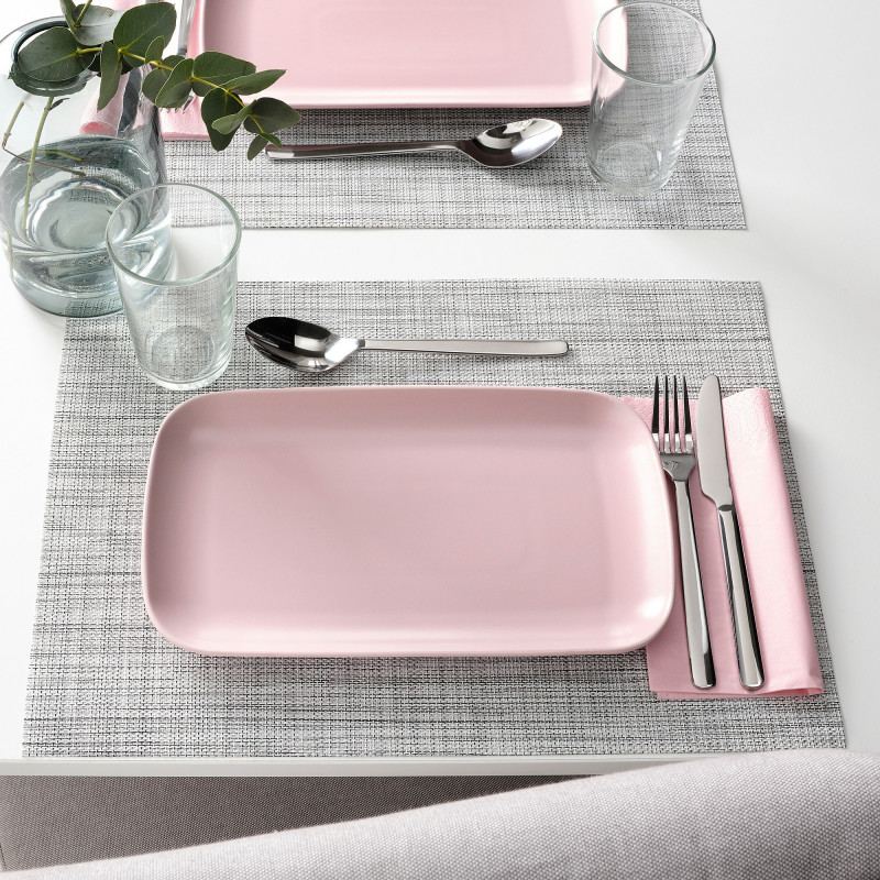 Fargklar Plato 30X18 Mate Rosa Claro X4 IKEA Guanxe Atlantic