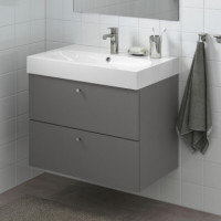 Godmorgon Armario Lavabo 2 Cajones 80X47X58 Gillburen Gris Oscuro  IKEA