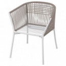 Segeron Silla Exterior Blanco/beige  IKEA