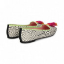 Bailarina Popos Negro/blanco Multi  PRETTY BALLERINAS