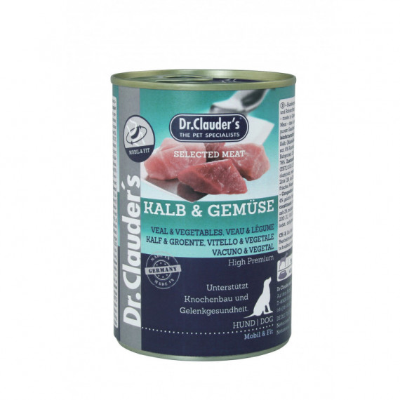 DR CLAUDER Dog Lata Ternera/verd 400 Gr