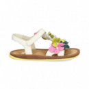 Sandalia Bebe Flores Multi Blanco  CAMPER