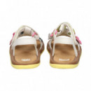 Sandalia Bebe Flores Multi Blanco  CAMPER