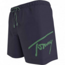 Bañador de Medio Largo con Logo Distintivo Tommy Jeans  TOMMY HILFIGER