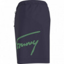 Bañador de Medio Largo con Logo Distintivo Tommy Jeans  TOMMY HILFIGER