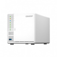 QNAP Nas de 3 Bahias y 8GB Ram TS-364-8G Nas 2,5GBE Raid 5 de Alto Rendimiento con 3 Bahías y Almacenamiento en Caché Ssd M.2 P