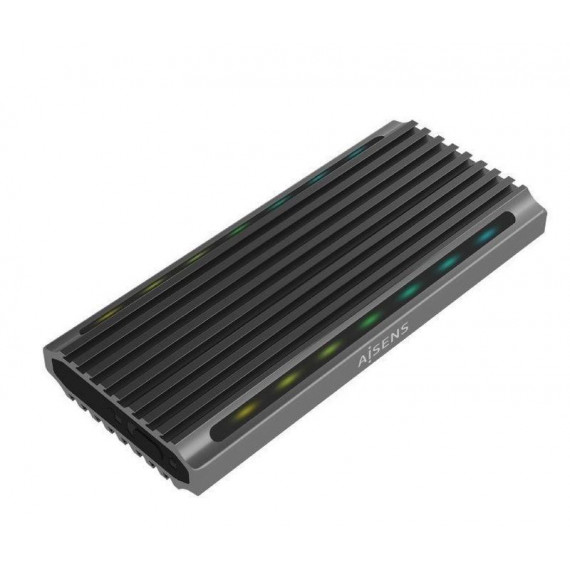 AISENS Caja Externa AASM2-021GR Ssd M.2 Sata Nvme USB 3.2 Gen 2/ sin Tornillos/ Gris
