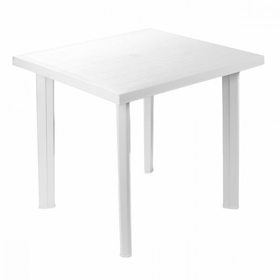 Mesa Plastica Fiocco Cuadrada Blanco 75X80 FIO036BI