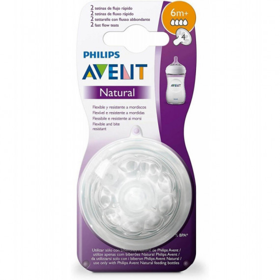 Tetina Natural Flujo Rapido AVENT Philips Recien
