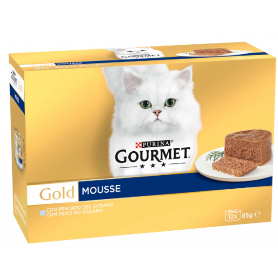 GOURMET Gato Gold Mousse Pescado 12X85 Gr