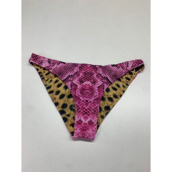 Parte baja bikini desigual estampado reversible