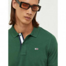 Polo con Tapeta Distintiva y Corte Ajustado de Tommy Jeans  TOMMY HILFIGER