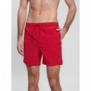 Short de Baño con Logo Pequeño de GUESS
