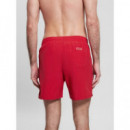 Short de Baño con Logo Pequeño de GUESS