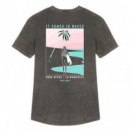 Camiseta ARICA la Maquinita Gris Vintage