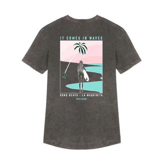 Camiseta ARICA la Maquinita Gris Vintage