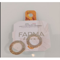 Bijoux Pendiente Aros Planos con Decoracion  FARMA BIJOUX