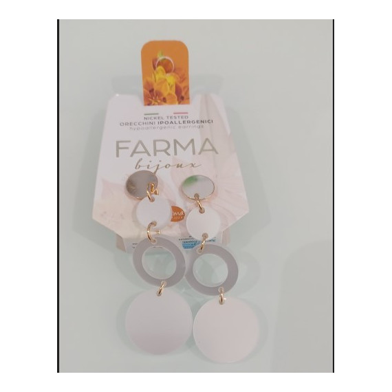 Bijoux Pendiente Aros Red  Largos Perlado  FARMA BIJOUX