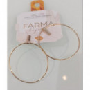 Bijoux Pendiente Aros con Detalle 40MM  FARMA BIJOUX