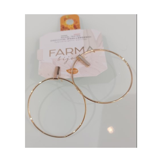 Bijoux Pendiente Aros con Detalle 40MM  FARMA BIJOUX