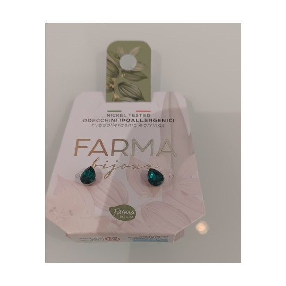Bijoux Pendiente Gota Esmeralda  FARMA BIJOUX