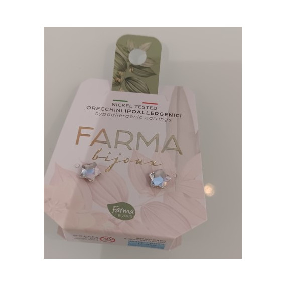 Bijoux Pendiente Estrellas Planas Cristal  FARMA BIJOUX