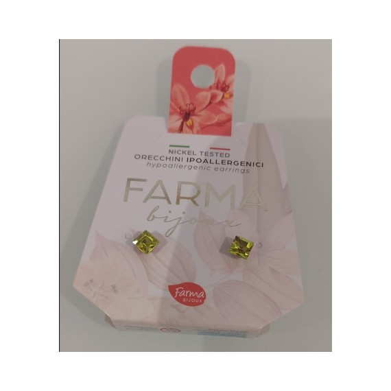 Bijoux Pendiente Carre Citrus Green  FARMA BIJOUX