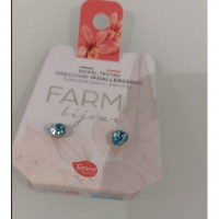 Bijoux Pendiente Corazon Aquamarina  FARMA BIJOUX