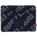 Tarjetero HERSCHEL Charlie Unica Logo/negro