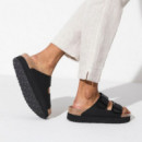 Calzado BIRKENSTOCK Arizona Platform Versión Vegana Birko-flor Black Grooved