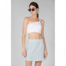 Camisetas Mujer Top 24COLOURS Asimétrico Blanco