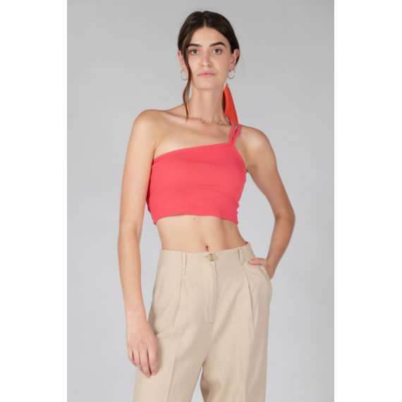 Camisetas Mujer Top 24COLOURS Asimétrico Pink