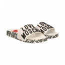 Pala Logo Blanco  LOVE MOSCHINO