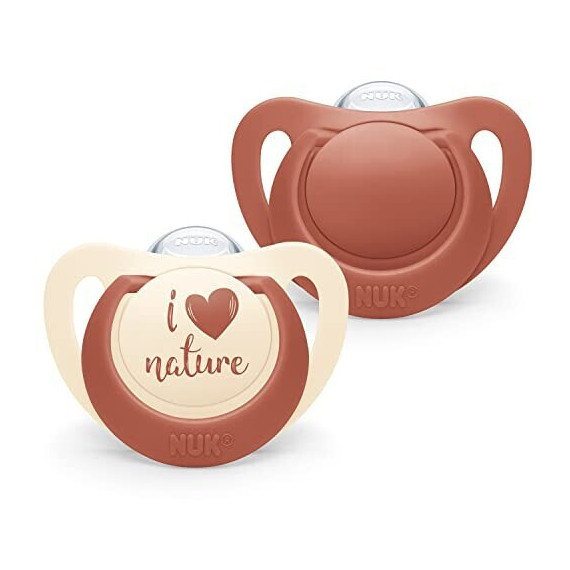 NUK Chupete Silicona Nature 6-18 Meses Rojo