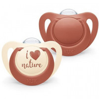 NUK CHUPETE SILICONA NATURE 6-18 MESES ROJO