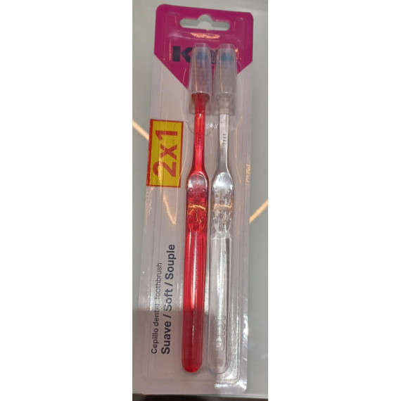 KIN Cepillo Dental Dureza Suave Duplo