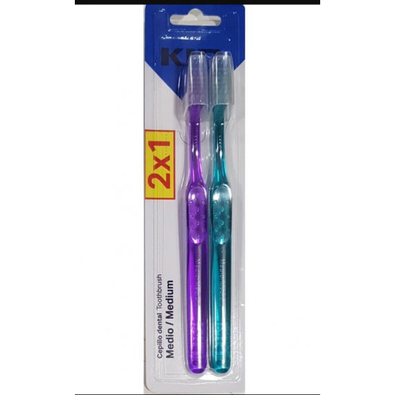 KIN Cepillo Dental Dureza Media Duplo