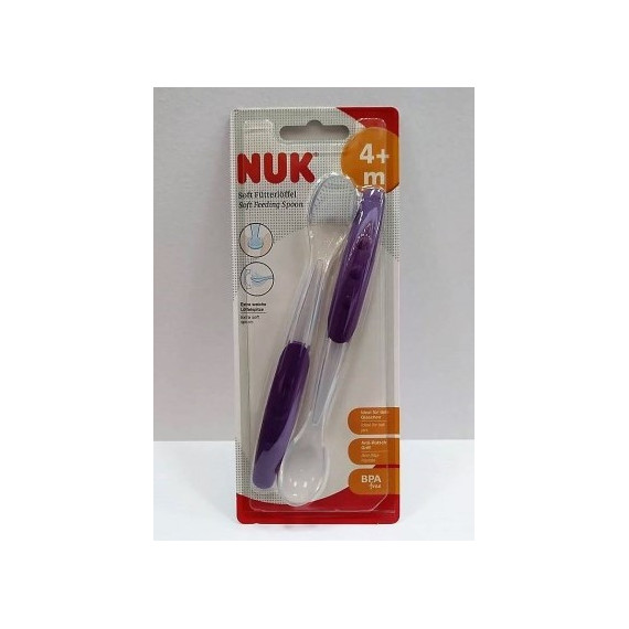 NUK Cuchara Silicona Easy Learning Lila