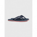 Chanclas con Tira y Logo de TOMMY HILFIGER