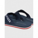 Chanclas con Tira y Logo de TOMMY HILFIGER