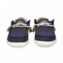 Deportivo Wallabee Tejido Marino  HEY DUDE