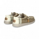 Deportivo Wallabee Tejido Kaki  HEY DUDE