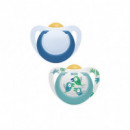 NUK  2 Chupete Star 18-36 Meses Latex Amari-rosa