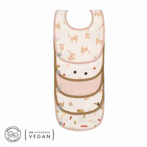 Pack Ahorro Babero Impermeable 5 Piezas Naranja Hot  LÄSSIG 4 KIDS BY OLMITOS